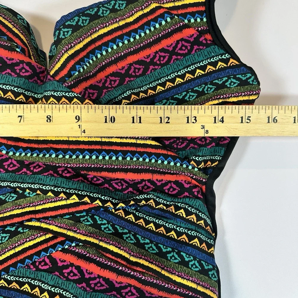 Miraclesuit Escape One Piece Swimsuit Womens 16 Multi Raya Del Sol Tummy Control